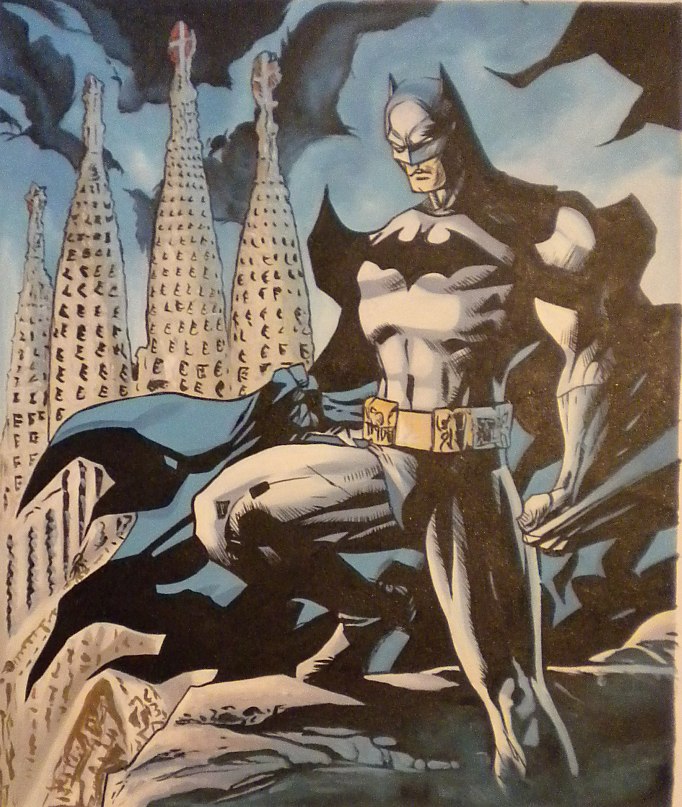 store falso d'autore Batman  Sagrada Familia di sconosciuto